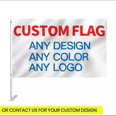 Szybka dostawa Druk cyfrowy Niestandardowe flagi na szyby samochodowe 30x45 cm