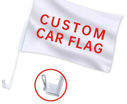 Szybka dostawa Druk cyfrowy Niestandardowe flagi na szyby samochodowe 30x45 cm