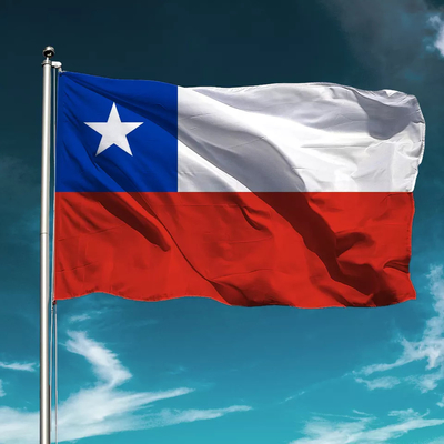 Niestandardowa flaga kraju Chile 3X5ft 100% poliester druk cyfrowy CMYK